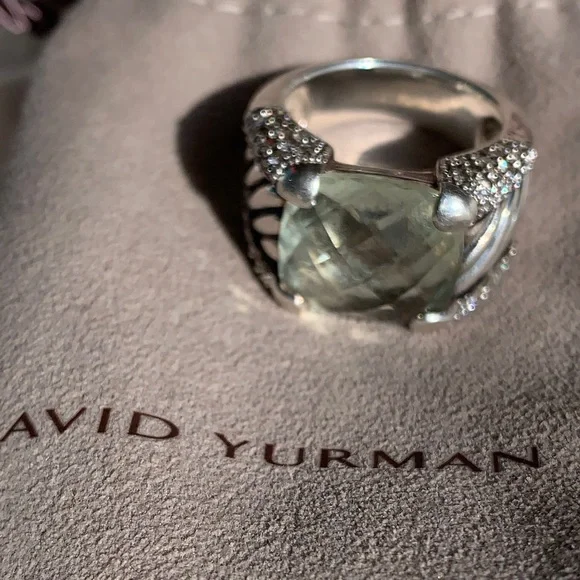 EUC - David Yurman Prasiolite and Diamond Ring - Picture 6 of 16